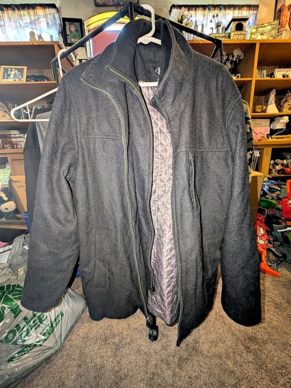 Calvin Klein Men's Quilted Jacket Black Size Large